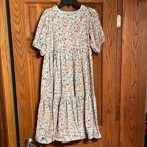 Tea Collection Tiered Sundress with Puff Sleeves